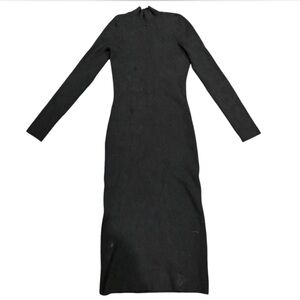 Abercrombie and Fitch long sleeve open back black dress